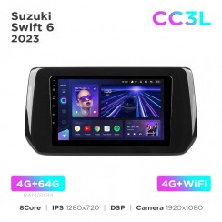 Штатная магнитола Teyes CC3L 4+64 Gb Suzuki Swift 6 2023 9"