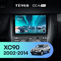 Штатна магнітола Teyes CC4 Pro 2k 8+128 Gb Volvo XC90 C 2002-2014 (F2) 10"