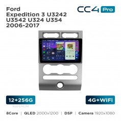 Штатна магнітола Teyes CC4 Pro 2k 12+256 Gb Ford Expedition 3 U3242 U3542 U324 U354 2006-2017 9"