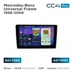 Штатна магнітола Teyes CC4 Pro 2k 8+128 Gb Mercedes-Benz Universal Frame 1998-2006 9"