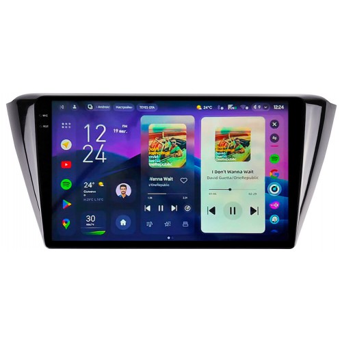 Штатная магнитола Teyes CC4 Pro 2k 8+128 Gb Skoda Fabia 2014-2018 9"
