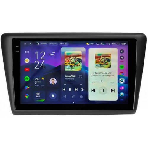 Штатна магнітола Teyes CC4 Pro 2k 12+256 Gb Skoda Rapid NH1 NH3 2012-2018 9"