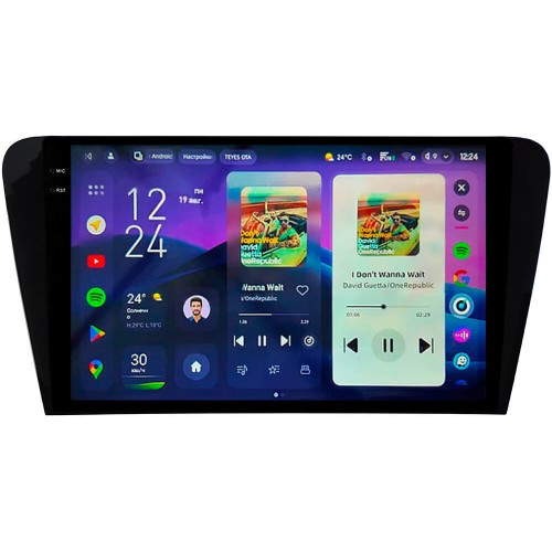 Штатная магнитола Teyes CC4 Pro 2k 8+128 Gb Skoda Rapid 2013-2017 10"