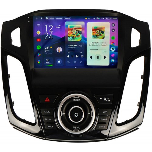 Штатная магнитола Teyes CC4 2k 6+64 Gb Ford Focus 3 2012-2019 A-MOD Black UV 9"