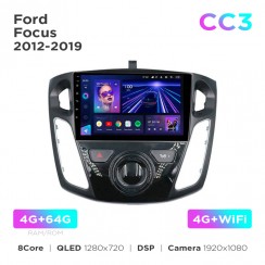 Штатная магнитола Teyes CC3 4+64 Gb Ford Focus 2012-2019 9"