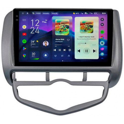 Штатна магнітола Teyes CC4 Pro 2k 8+128 Gb Honda Fit / City / Jazz 2002-2008 MT AC LHD 9"