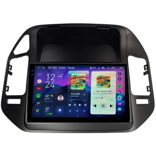 Штатная магнитола Teyes CC4 Pro 2k 12+256 Gb Mitsubishi Pajero V73 V70 V60 2004-2011 Black 9"