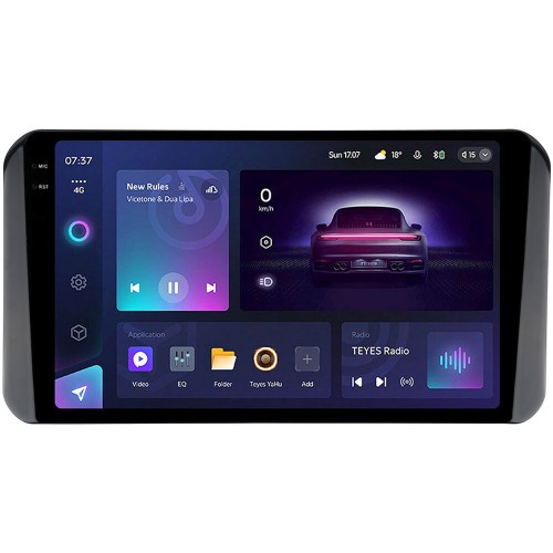 Штатна магнітола Teyes CC3 2k 6+128 Gb 360° Toyota Yaris 2023 UV Black 9"