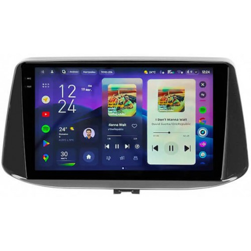 Штатная магнитола Teyes CC4 Pro 2k 8+128 Gb Hyundai i30 2017 UV Black 9"