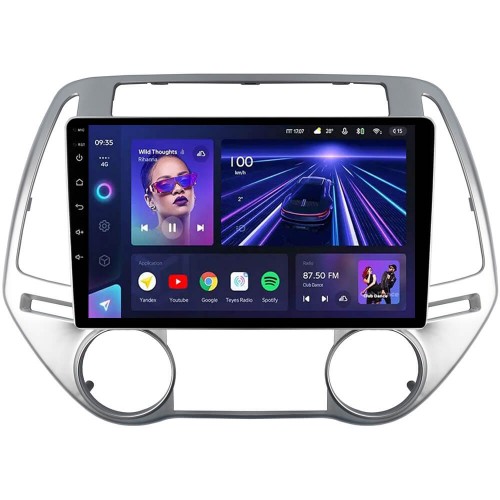 Штатная магнитола Teyes CC3 4+32 Gb Hyundai i20 2012+ AT AC Sliver 9"