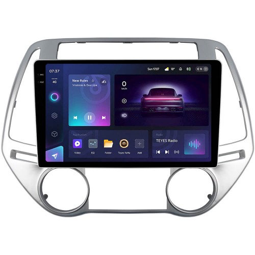 Штатная магнитола Teyes CC3 2k 6+128 Gb 360° Hyundai i20 2012+ AT AC Sliver 9"