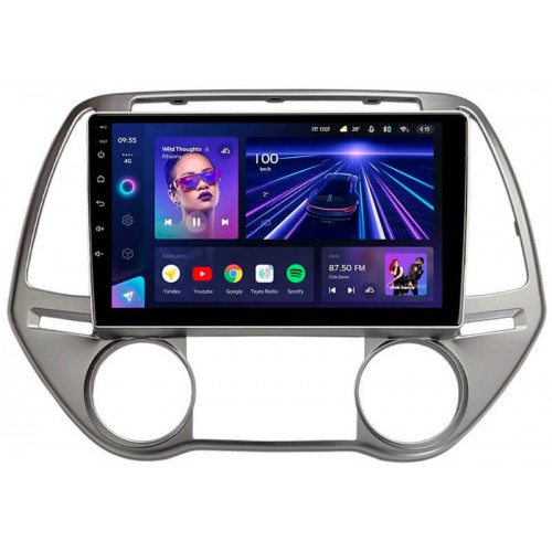 Штатная магнитола Teyes CC3 6+128 Gb 360° Hyundai i20 2012+ AT AC Sliver 9"