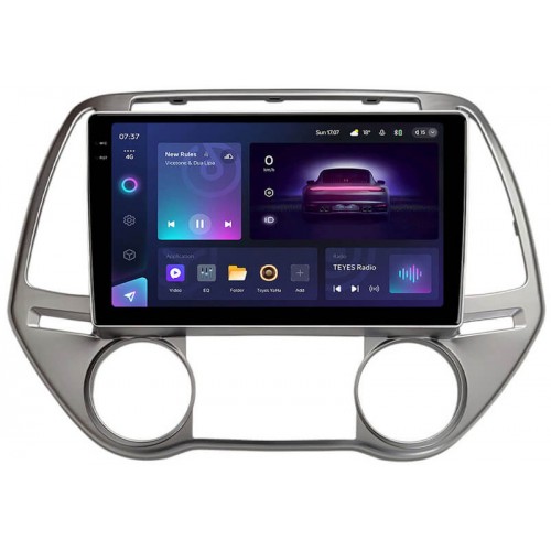 Штатная магнитола Teyes CC3 2k 6+128 Gb Hyundai i20 2012+ AT AC Sliver 9"