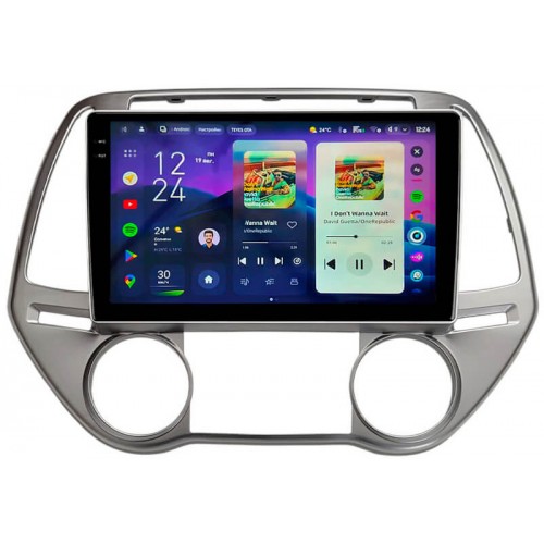 Штатная магнитола Teyes CC4 2k 6+64 Gb Hyundai i20 2012+ AT AC Sliver 9"