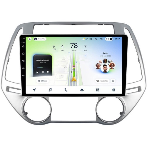 Штатная магнитола Teyes CC4L 6+64 Gb Hyundai i20 2012+ AT AC Sliver 9"