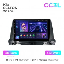 Штатная магнитола Teyes CC3L 4+32 Gb Kia Seltos 2020+ UV Black 10"
