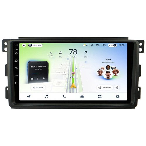 Штатна магнітола Teyes CC4L 4+64 Gb Mercedes-Benz Smart 2006-2009 9"