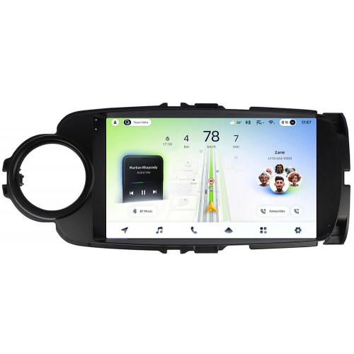 Штатна магнітола Teyes CC4L 6+64 Gb Toyota Yaris Vios 2012-2017 Black 9"