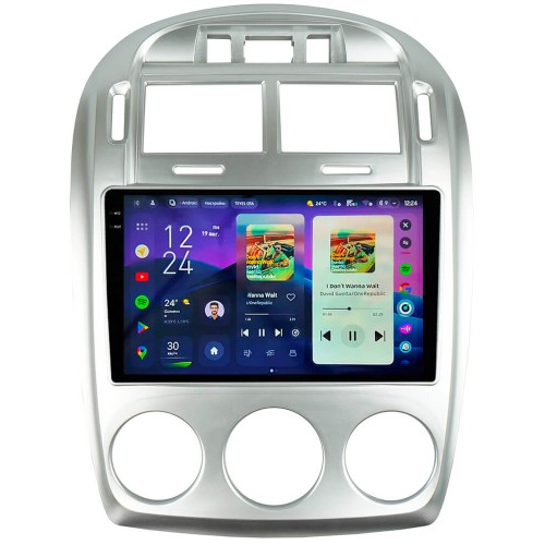 Штатна магнітола Teyes CC4 2k 8+128 Gb Kia Cerato 1 LD 2005-2006 Manual Silver 9"