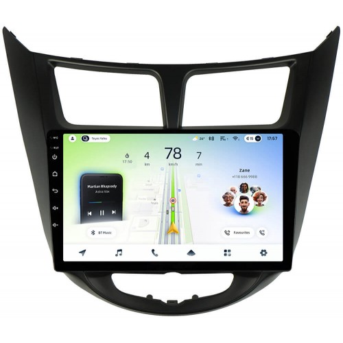 Штатна магнітола Teyes CC4L 6+64 Gb Hyundai Solaris 1 2010-2016 Black 9"