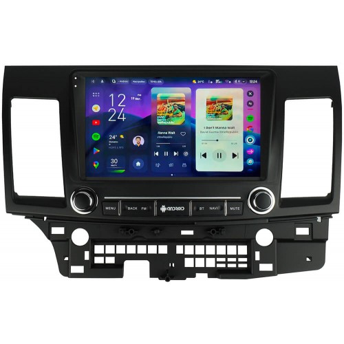 Штатна магнітола Teyes CC4 2k 8+128 Gb Mitsubishi Lancer 10 CY 2007-2012 with buttons 9"