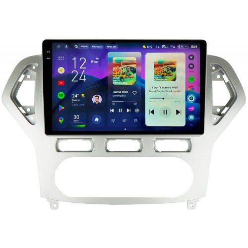 Штатна магнітола Teyes CC4 2k 8+128 Gb Ford Mondeo 4 2006-2010 Full Set AT AC Silver 10"