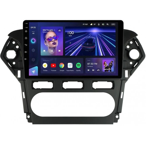 Штатна магнітола Teyes CC3 4+64 Gb Ford Mondeo 4 2010-2014 Full Set AT AC Black with buttons 10"