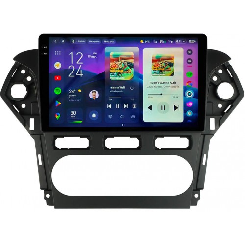 Штатна магнітола Teyes CC4 2k 6+64 Gb Ford Mondeo 4 2010-2014 Full Set AT AC Black with buttons 10"