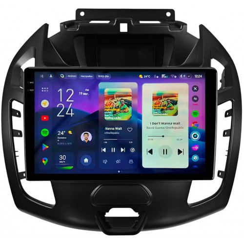 Штатная магнитола Teyes CC4 2k 8+128 Gb Ford Transit 2015-2019 Black 9"