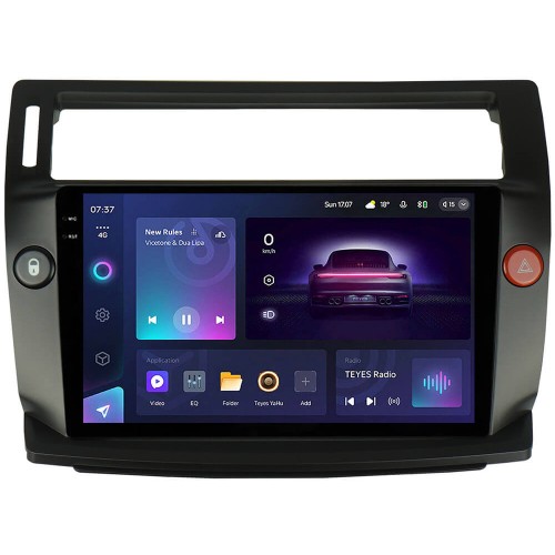 Штатна магнітола Teyes CC3 2k 6+128 Gb Citroen C4 LA LC C-Triomphe C-Quatre 2004-2014 Black 9"