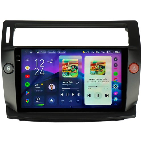Штатна магнітола Teyes CC4 2k 6+64 Gb Citroen C4 LA LC C-Triomphe C-Quatre 2004-2014 Black 9"