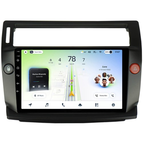 Штатна магнітола Teyes CC4L 4+64 Gb Citroen C4 LA LC C-Triomphe C-Quatre 2004-2014 Black 9"