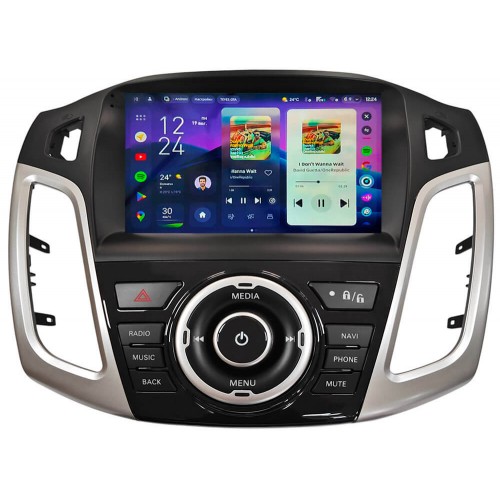 Штатна магнітола Teyes CC4 Pro 2k 12+256 Gb Ford Focus 3 2012-2019 A-MOD Silver UV 9"