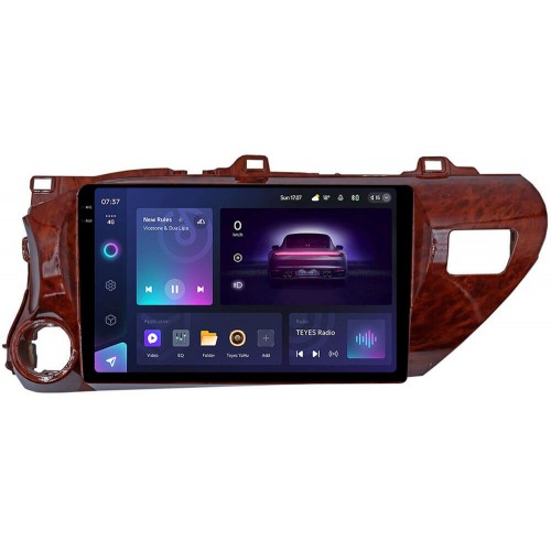 Штатна магнітола Teyes CC3 2k 4+64 Gb Toyota Hilux Pick Up AN120 2015-2020 Mahogany 10"
