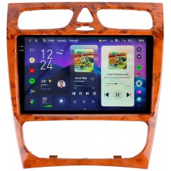 Штатна магнітола Teyes CC4 Pro 2k 12+256 Gb Mercedes-Benz C-Class S203 CL203 W203 2000-2004 Wooden 9"