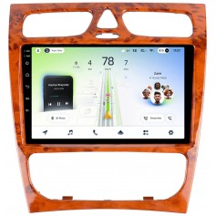 Штатна магнітола Teyes CC4L 6+64 Gb Mercedes-Benz C-Class S203 CL203 W203 2000-2004 Wooden 9"