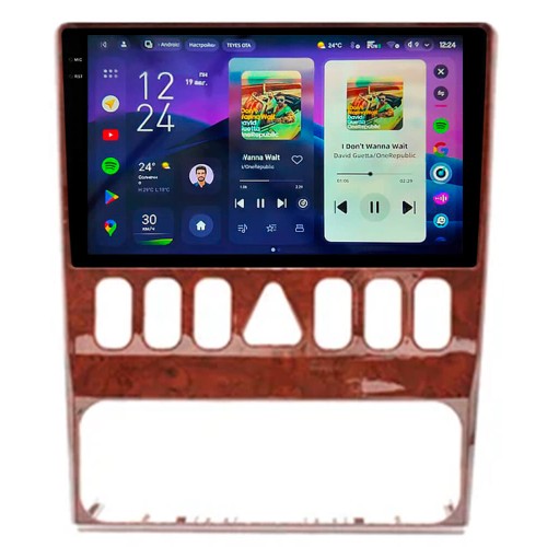 Штатна магнітола Teyes CC4 Pro 2k 8+128 Gb Mercedes-Benz E-Class W210 1996-2002 Wooden 9"