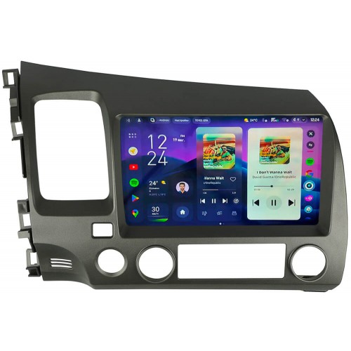 Штатна магнітола Teyes CC4 2k 8+128 Gb Honda Civic 8 FK FN FD 2005-2012 9"