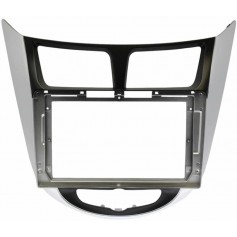 Переходная рамка под Hyundai Solaris 1 2010-2016 Silver+Black 9"