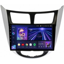 Штатная магнитола Teyes CC3 4+32 Gb Hyundai Solaris 1 2010-2016 Silver+Black 9"