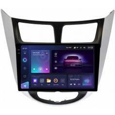 Штатна магнітола Teyes CC3 2k 6+128 Gb Hyundai Solaris 1 2010-2016 Silver+Black 9"