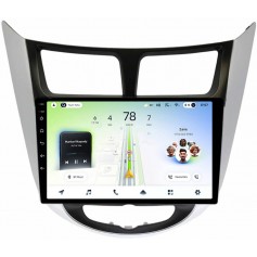Штатна магнітола Teyes CC4L 4+64 Gb Hyundai Solaris 1 2010-2016 Silver+Black 9"