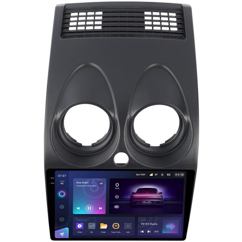 Штатна магнітола Teyes CC3 2k 4+32 Gb Nissan Qashqai 1 J10 2006-2013 (кругла кнопка аварійки) 9"