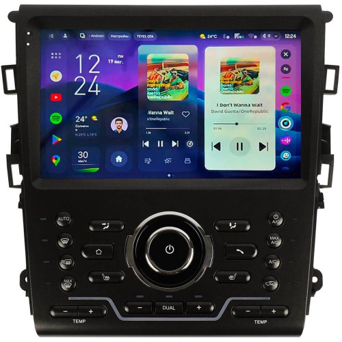 Штатная магнитола Teyes CC4 Pro 2k 12+256 Gb Ford Fusion/Mondeo 2013-2019 9"